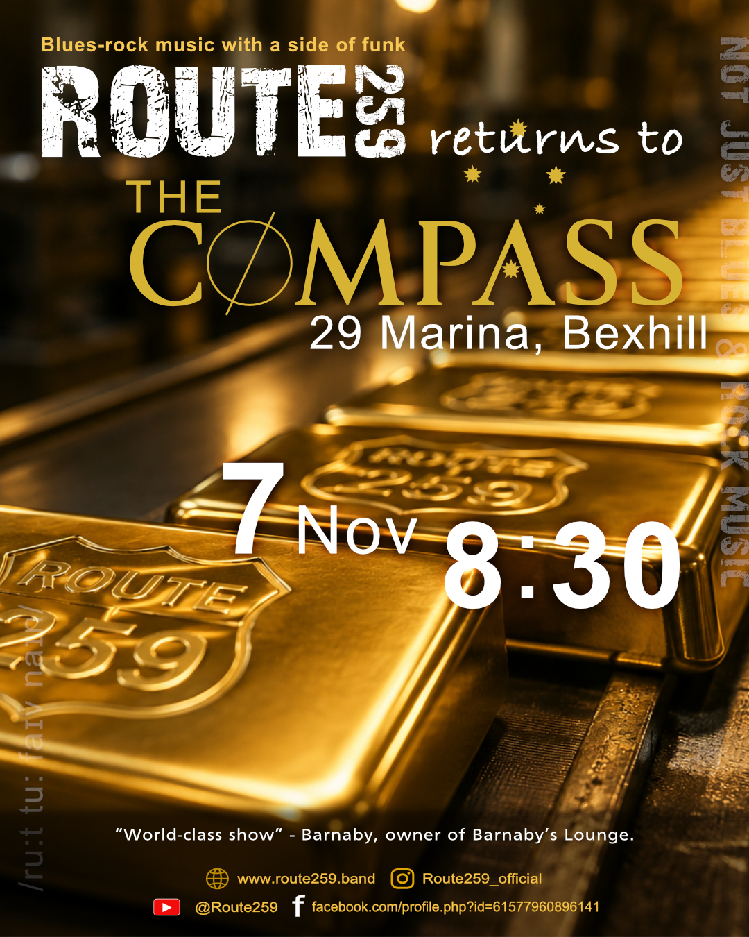 7 Nov 8:30pm The Compass
